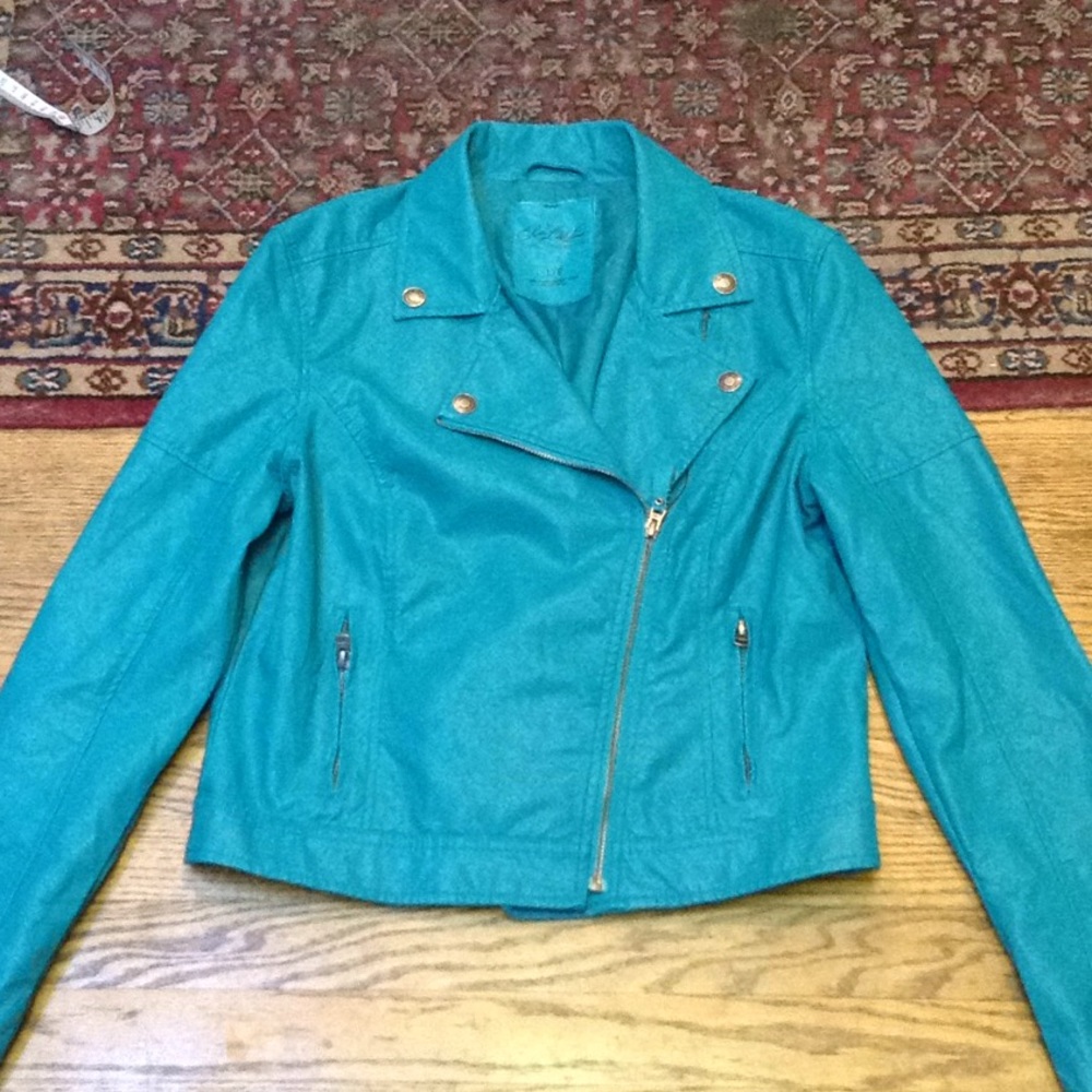 Teal Leather Jacket